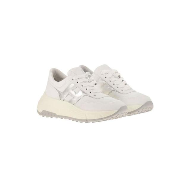 HOGAN 银白酷炫撞色舒适厚底时尚系带女式低帮休闲运动鞋