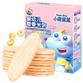 小鹿蓝蓝 _宝宝米饼原味 米饼婴儿零食营养儿童磨牙饼 41g