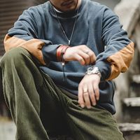 马登 MADEN工装 美式复古摇粒绒插肩拼接卫衣宽松保暖抓绒ins外套头男潮