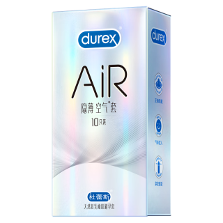 杜蕾斯 AiR玻尿酸铂金三合一避孕套  AIR空气透薄 10只