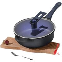 Sushar 不粘炒锅 平底加深 28cm 厨房用具