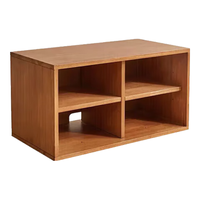 家逸实木书柜自由组合格子柜家用落地书架客厅电视柜收纳储物柜矮柜 十字搁板开放柜（横竖可用单柜）