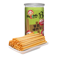 我D小蔡蔡（MyCcBaBy）棒棒饼干黑芝麻儿童早餐手指磨牙饼干代餐宝宝营养幼儿园零食 紫菜棒饼干