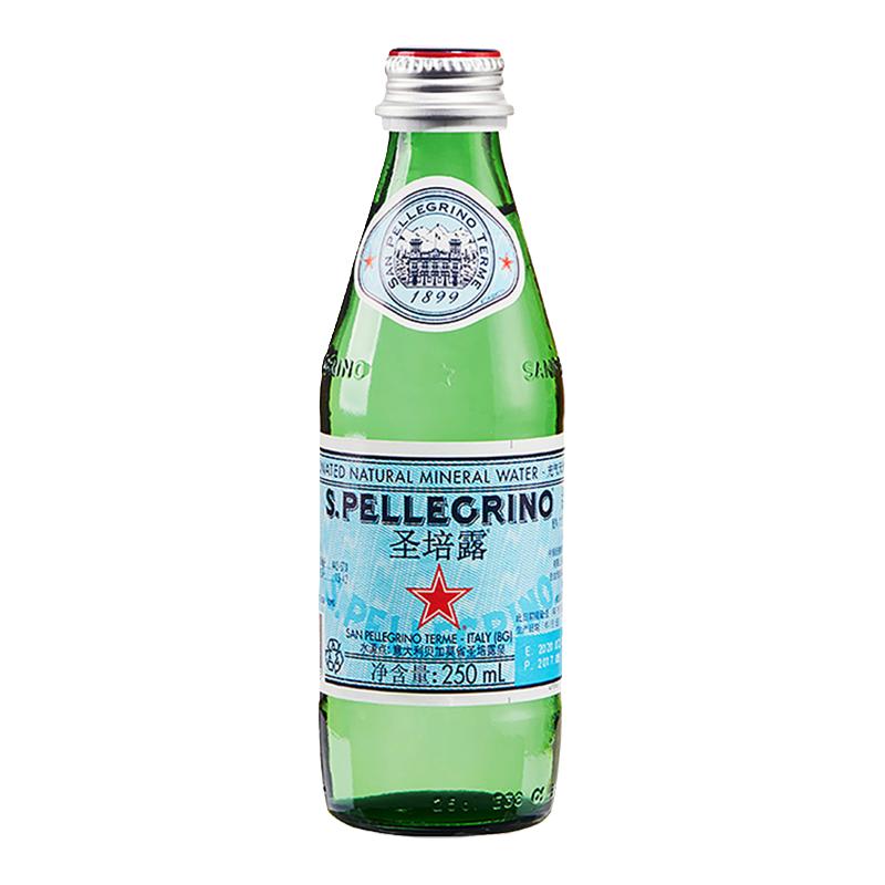 圣培露意大利整箱高锶天然矿泉饮用水气泡水250ml*24瓶