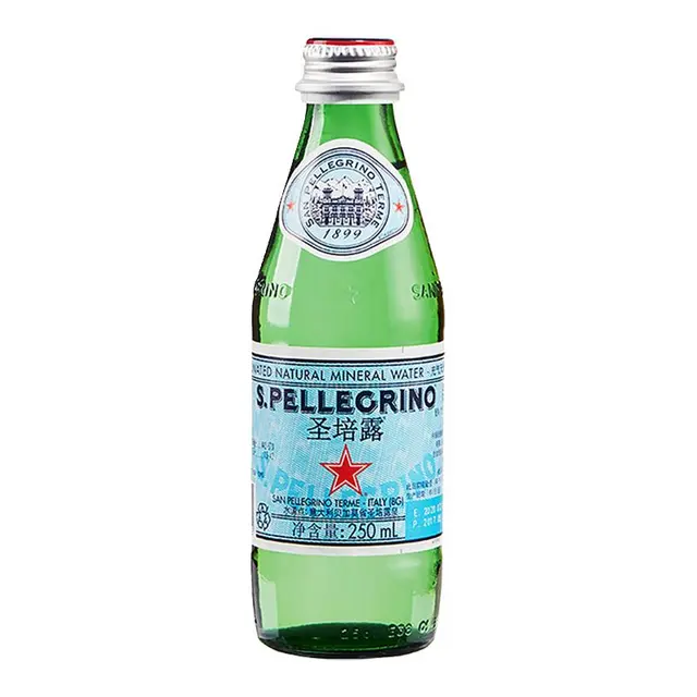 圣培露意大利整箱高锶天然矿泉饮用水气泡水250ml*24瓶