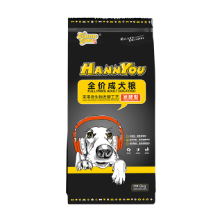 汉优 发酵成犬粮泰迪金毛拉布拉多萨摩耶比熊哈士奇全价狗干粮狗粮肠胃 发酵成犬8kg