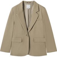 DUIBAI 2024春秋简约宽松廓形侧摆开叉单扣双插袋西服女式西装外套