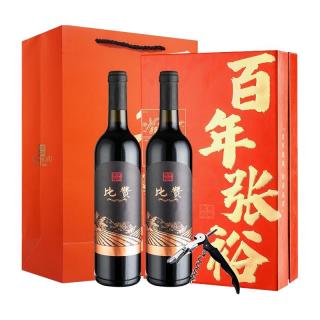 【胡可】张裕干红葡萄酒年货礼盒比赞混酿红酒店
