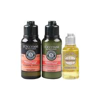 欧舒丹（L'OCCITANE）5合1草本菁纯修护洗发水洗发露蓬松温和平衡强韧护发素 修护洗护75ml+75ml+沐浴油35ml