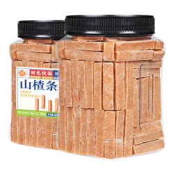 每果时光 山楂条400g罐装即食山楂干片果脯蜜饯果干果脯休闲零食食品