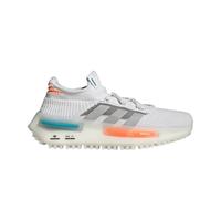 adidas 阿迪达斯 三叶草NMD_S1男女经典boost休闲跑步鞋FZ5707 白/银灰/橘红 41(255mm)