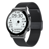 彬格 智能手环 9D黑钢 高清通话 硅胶金属 黑色