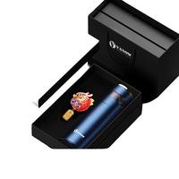 Vanow龙年保温杯316不锈钢茶水分离本命年男女红色刻字水杯子 英格蓝陶瓷内胆（龙年黑礼盒）