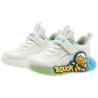 B.Duck小黄鸭童鞋女童运动鞋2024春季男童宝宝鞋软底儿童网面鞋子潮 米绿 23码 脚长13.9-14.4cm