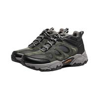 SKECHERS 斯凯奇 男子户外休闲靴拼接舒适中帮护踝运动鞋子204633 炭灰色/CHAR 41