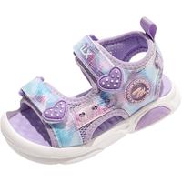 天美意(TEENMIX)童鞋儿童凉鞋女童沙滩鞋中小童2024夏季软底防滑宝宝单鞋 紫色 29
