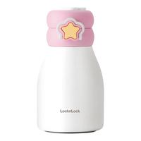 LOCK&LOCK 大肚杯星星卡通316L不锈钢一杯三盖保温杯560mL粉色LHC1493PIK 粉色560mL