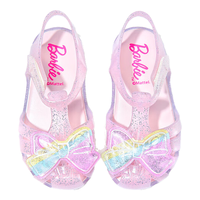 Barbie 芭比 童鞋夏季儿童凉鞋女童软底果冻鞋小童水晶鞋DA6331 粉色 29码