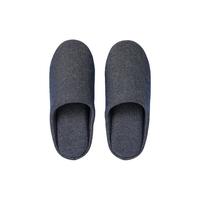 MUJI 無印良品 男女通用 棉平织可水洗室内拖鞋 无性别男款女款居家棉拖 藏青色 XL 275mm/45码（2.0）