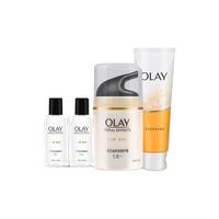 OLAY 玉兰油 护肤套装 (乳液透亮洁面乳100g+多效修护醒肤水50ml*2+多效修护面霜50g)