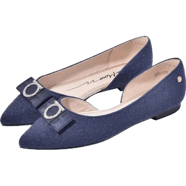 reemoor 睿慕 圆头蝴蝶结女士单鞋