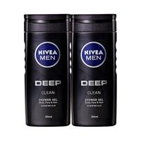 NIVEA MEN 妮维雅男士 清新净爽沐浴露 250ml*2