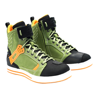外星蜗牛 摩托车骑行鞋男四季防滑透气通勤机车骑士靴子摩旅休闲高帮鞋子女 绿色 39
