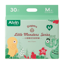 艾薇儿 Alvin2包装艾薇儿经典小怪兽纸尿裤亲肤透气吸水尿不湿艾薇儿超薄 小怪兽纸尿裤M码