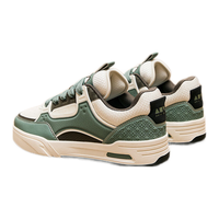 安踏（ANTA）骜杰丨王一博同款板鞋男款厚底休闲运动鞋子112418040 木荷绿/象牙白/雀茶棕-3 40