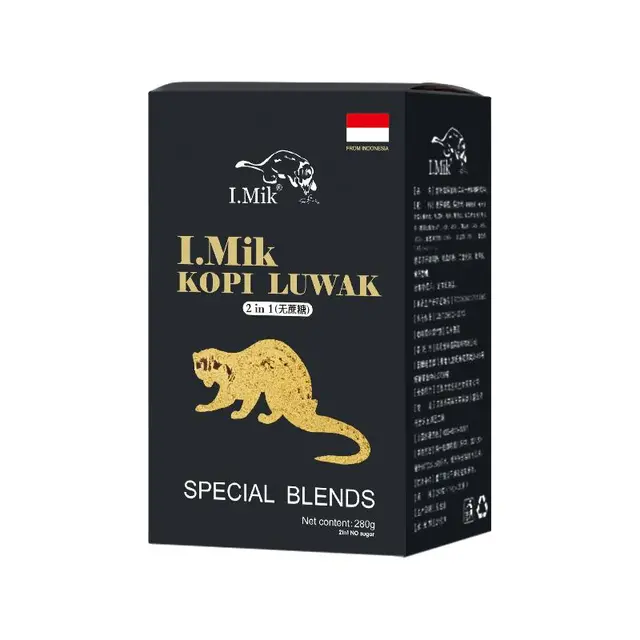 I.Mik 猫屎咖啡马来西亚进口速溶条装咖啡粉 原味无蔗糖三合一风味