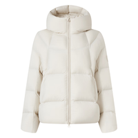 坦博尔羽绒服女短款连帽显瘦小个子女士羽绒面包服530360D 知春米 155 