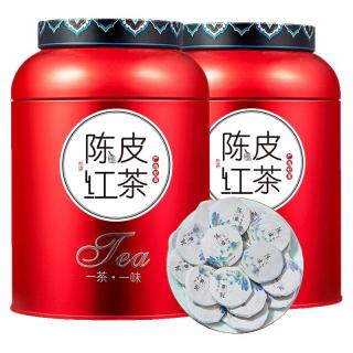 小茶日记陈皮红茶 正山小种+新会老陈皮罐装500克