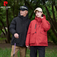 皮尔卡丹(pierre cardin)三防美式棉衣男2025冬季加厚保暖连帽棉袄外套男女同款上衣 黑色 L 【棉衣】
