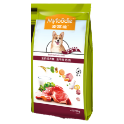麦富迪 狗粮通用型10kg泰迪贵宾拉布拉多金毛牛肉钙奶幼犬粮20斤装