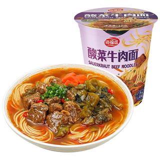 海福盛 方便面 酸菜牛肉面 非油炸FD冻干面 泡面杯面78g