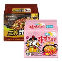 韩国三养火鸡面超辣甜辣味方便面过鸡年面官方旗舰店正品 奶油火鸡面5袋+炸酱面5袋