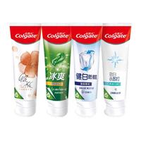 Colgate 高露洁 美白清新牙膏多效护理去牙渍去黄含氟防蛀旅行便携90g*4支