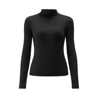 蕉内 502++莫代尔半高领女士打底T恤肌底衣长袖