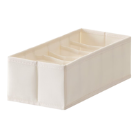 LCSHOP 懒角落 内衣收纳盒家用内裤袜子整理盒贴身衣物三合一分格整理箱子 中号6格