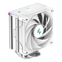 九州风神 冰立方400智能数显风冷散热器白色（4热管220W/幻彩顶盖/高温预警/FDB风扇）