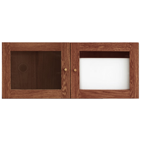  YESWOOD/源氏木语 大容量收纳 实木组合书柜  胡桃色书柜顶柜（木框）0.85米 长850mm;宽320mm;高350mm