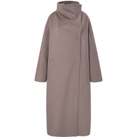BCBGMAXAZRIA 【100%初剪羊毛】经典解构连身立领廓形毛呢大衣25秋冬