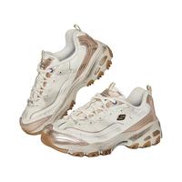 斯凯奇(Skechers)2024女款老爹鞋复古配时尚百搭150245 自然色/金色/NTGD 37