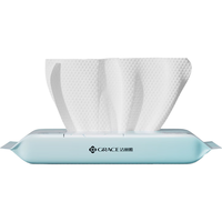 洁丽雅洗脸机 擦脸巾居家差旅便携洁面巾干湿两用一次性毛巾擦脸巾8包