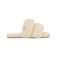  UGG 舒适 女士毛绒拖鞋  乳白色