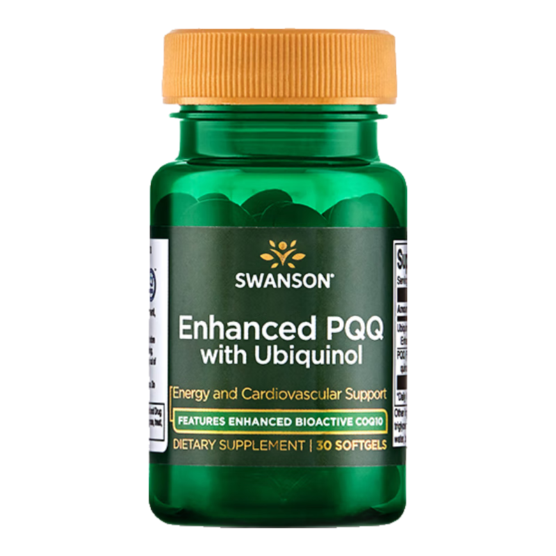 斯旺森（SWANSON）增强型 PQQ与辅酶Q10软胶囊 促代谢 美肤抗衰 呵护心脏心血管 升级复合营养30粒【有效期至2026/2/28】
