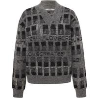 限尺码：DAZZLE 地素秋冬季休闲提花慵懒毛衣针织衫上衣女