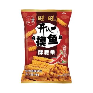 旺旺 “摸鱼”了没 休闲零食 酥脆条 咸辣味 45g