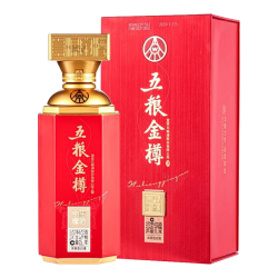 五粮液 五粮金樽 蓝樽 52%vol 浓香型白酒 500ml 单瓶装
