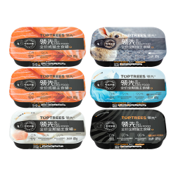 领先 主食猫罐头猫咪零食湿粮无谷全价猫粮随心装85g*6罐（5种口味）